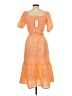 Sim & Sam 100% Cotton Orange Cocktail Dress Size L - photo 2