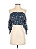 Xhilaration 100% Elastic Blue Sleeveless Blouse Size XS - photo 1