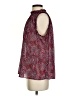 Gap 100% Polyester Paisley Burgundy Sleeveless Blouse Size S - photo 5
