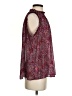 Gap 100% Polyester Paisley Burgundy Sleeveless Blouse Size S - photo 4