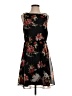Ann Taylor LOFT 100% Polyester Floral Black Cocktail Dress Size 4 - photo 1