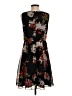 Ann Taylor LOFT 100% Polyester Floral Black Cocktail Dress Size 4 - photo 2