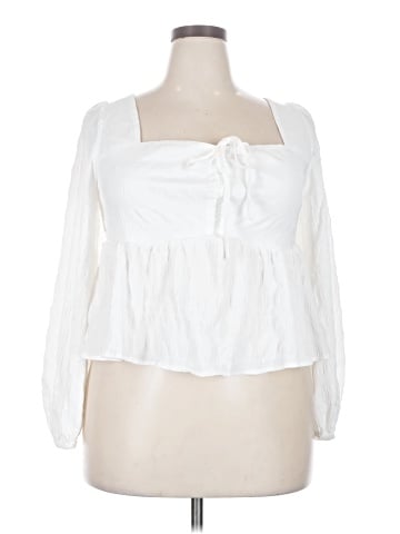 Shein Curve 3/4 Sleeve Blouse (view 1)