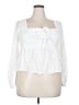 Shein Curve White 3/4 Sleeve Blouse Size 16 Plus (2) - photo 1