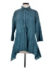 Focus 100% Cotton Teal Long Sleeve Button-Down Shirt Size S - photo 1