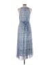 Talbots 100% Polyester Paisley Blue Casual Dress Size 14 - photo 2
