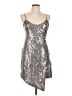 Lulus 100% Polyester Metallic Silver Cocktail Dress Size L - photo 1