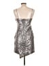 Lulus 100% Polyester Metallic Silver Cocktail Dress Size L - photo 2