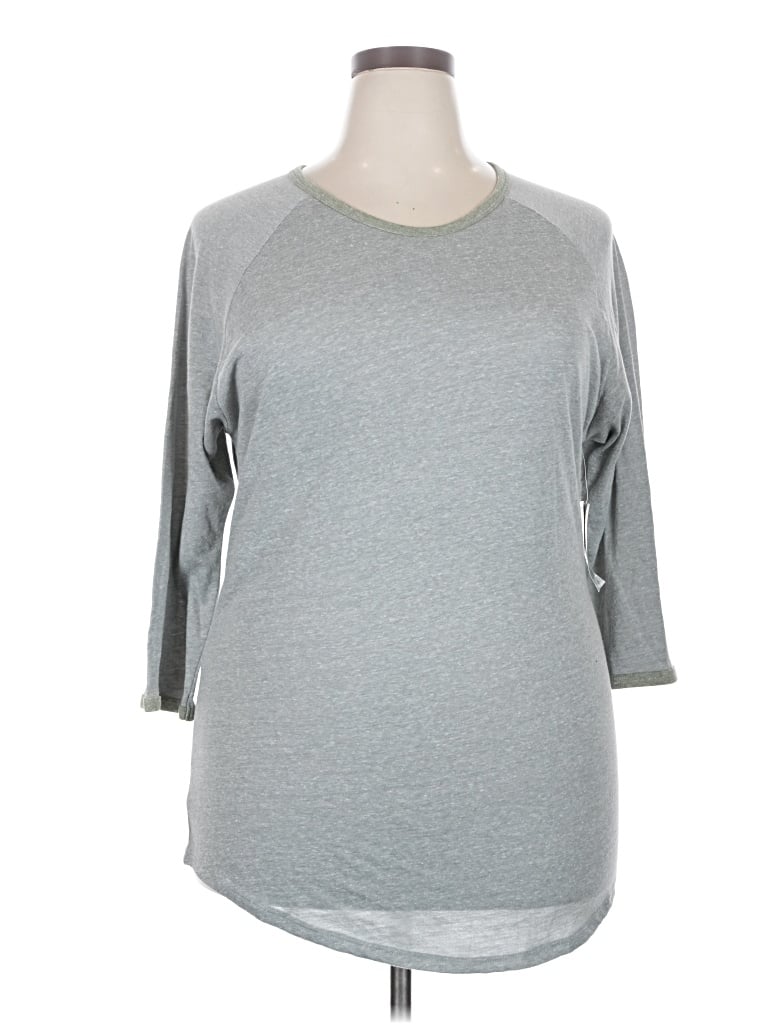 Lularoe 3/4 Sleeve T-shirt In Gray