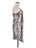 Lulus 100% Polyester Metallic Silver Cocktail Dress Size L - photo 4