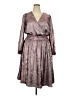 Lane Bryant 100% Polyester Metallic Silver Cocktail Dress Size 18 - 20 Plus - photo 1