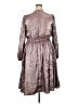 Lane Bryant 100% Polyester Metallic Silver Cocktail Dress Size 18 - 20 Plus - photo 2