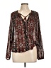 BB Dakota 100% Polyester Brown Long Sleeve Blouse Size L - photo 1