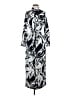 Chico's 100% Polyester Print Silver Casual Dress Size XS (00) - photo 1