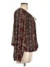 BB Dakota 100% Polyester Brown Long Sleeve Blouse Size L - photo 4