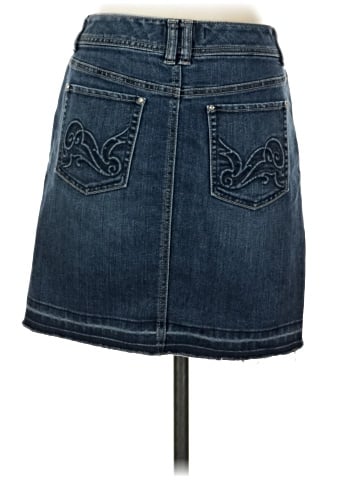 White House Black Market Denim Skirt (view 2)