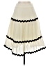 Unbranded 100% Polyester Chevron-herringbone Ivory Casual Skirt Size S - photo 1