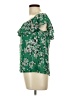Xhilaration 100% Rayon Green Short Sleeve Blouse Size L - photo 5