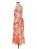 Kasper Print Orange Cocktail Dress Size 10 - photo 5