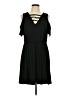 Maurices Solid Black Casual Dress Size L - photo 1
