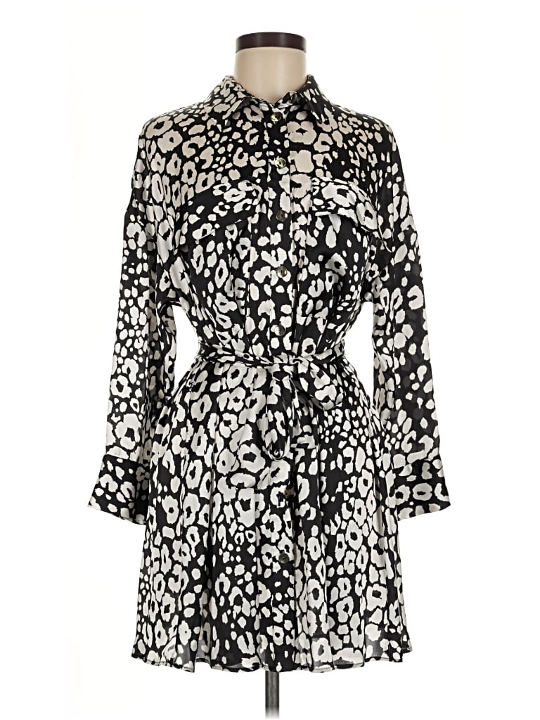 Pre-owned Zara Casual Dress In Black
