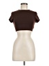 Shein Brown Short Sleeve Turtleneck Size 6 - photo 1
