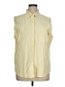 Bill Blass 100% Cotton Yellow Sleeveless Button-Down Shirt Size 1X - photo 1