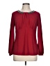 Perseption Concept Burgundy Long Sleeve Blouse Size L - photo 1