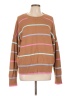 Lands' End 100% Cotton Stripes Brown Pullover Sweater Size L (tall) - photo 1