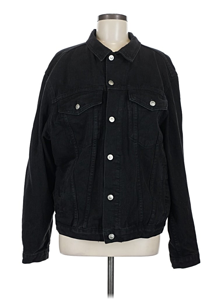 Pre-owned Princess Polly Denim Jacket In Black