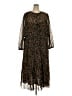 City Chic 100% Polyester Animal Print Brown Casual Dress Size 24 Plus (XXL) - photo 1