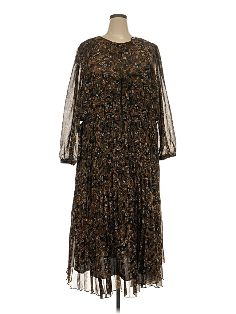 Pre-owned City Chic Casual Dress In Brown