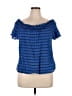 Ulla Johnson Blue Short Sleeve Blouse Size 2 - photo 1