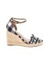 Draper James Checkered-gingham Gray Wedges Size 7 1/2 - photo 1