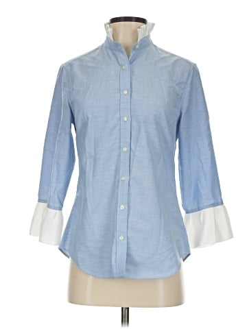Pearly Vine 3/4 Sleeve Button-Down Shirt (view 1)