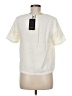 Color Block 100% Polyester Ivory Short Sleeve Blouse Size M - photo 2