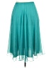 Unbranded 100% Polyester Solid Teal Formal Skirt Size 18 - photo 2