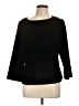 Talbots 100% Polyester Black 3/4 Sleeve Top Size 14 - photo 1