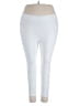 Hue Solid White Active Pants Size 2X - photo 1