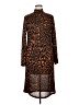 DKNY Animal Print Brown Casual Dress Size XL - photo 1