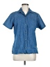 L.L.Bean 100% Cotton Blue Short Sleeve Button-Down Shirt Size M - photo 1
