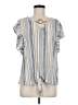 Cure Stripes Blue Short Sleeve Blouse Size M - photo 1