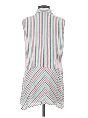 For Cynthia Sleeveless Button-Down Shirt (view 2)