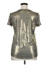 White House Black Market Metallic Silver Short Sleeve Top Size XL - photo 2