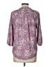 Cathy Daniels Floral Purple 3/4 Sleeve Blouse Size L - photo 2