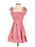 Fab'rik 100% Polyester Checkered-gingham Red Casual Dress Size S - photo 1