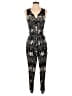 Unbranded 100% Rayon Graphic Black Jumpsuit Size S - photo 1