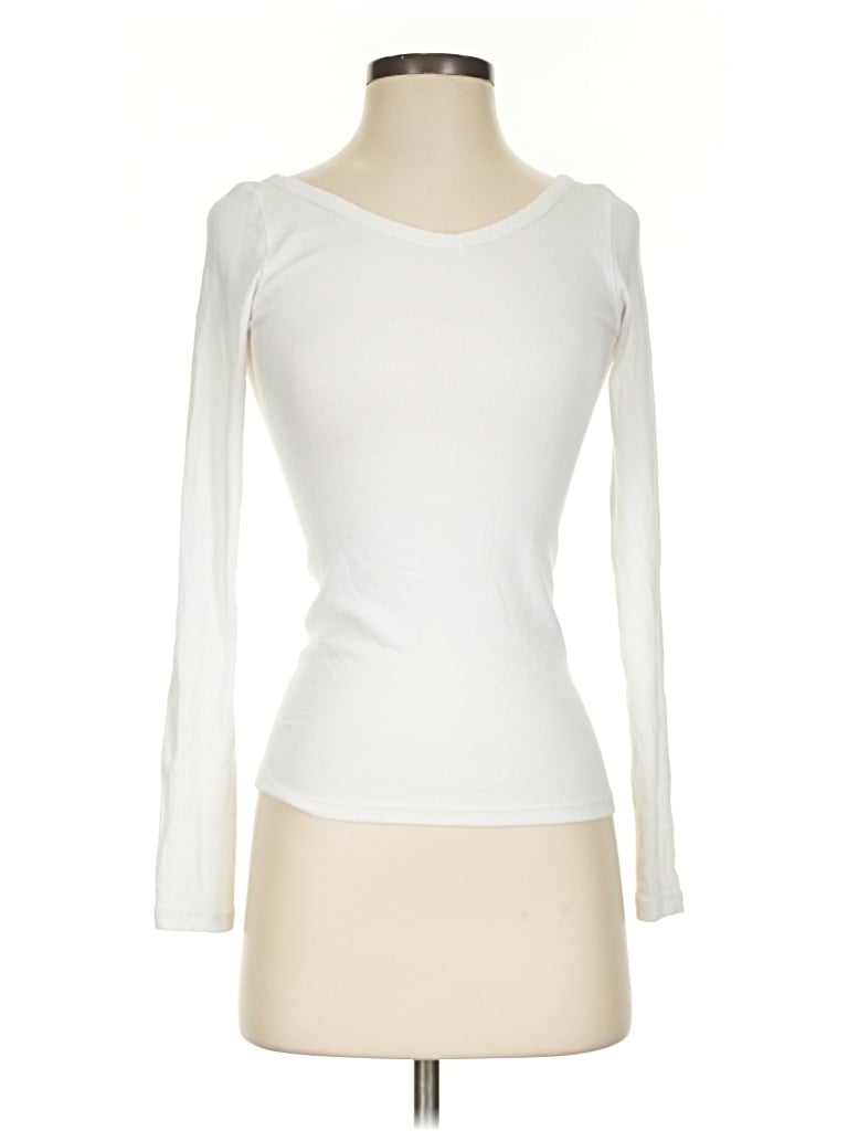 Pre-owned Everlane Long Sleeve T-shirt In Ivory