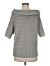 Ann Taylor Factory Chevron-herringbone Gray Pullover Sweater Size M - photo 2