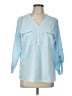 Adrienne Vittadini Blue 3/4 Sleeve Blouse Size L - photo 1